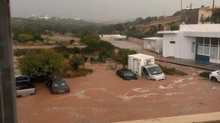 Crete severe weather: Floods, landslides, power cuts, closed schools