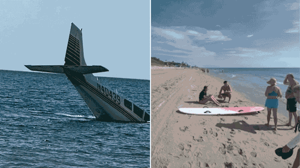 Pilot’s bravery on display in steering crippled plane clear of tragedy in dramatic water landing