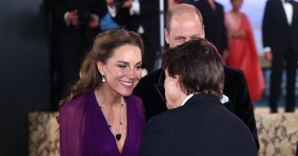 Kate Middleton Wears $66K Necklace While Sharing Sweet Moment With Tom Cruise at ‘Digger’ Premiere