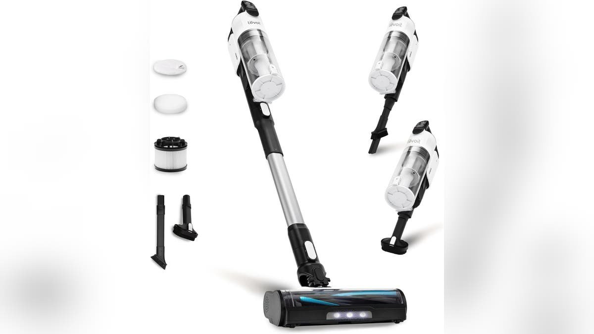 This lightweight, cordless stick vacuum from Levoit is specially designed with an anti-hair wrap roller.