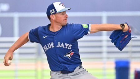 Blue Jays' Chris Bassitt serves fantasy football punishment during spring training game