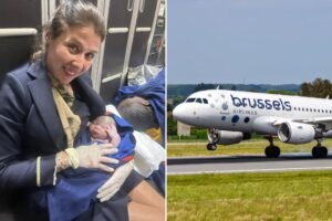 Brussels Airlines flight attendant helped deliver ‘magical’ baby girl shortly after take off