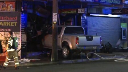Ute smashes through Sydney supermarket in ram raid