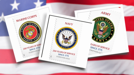 USPS unveils 'Forever' stamps honoring 250 years of US military service