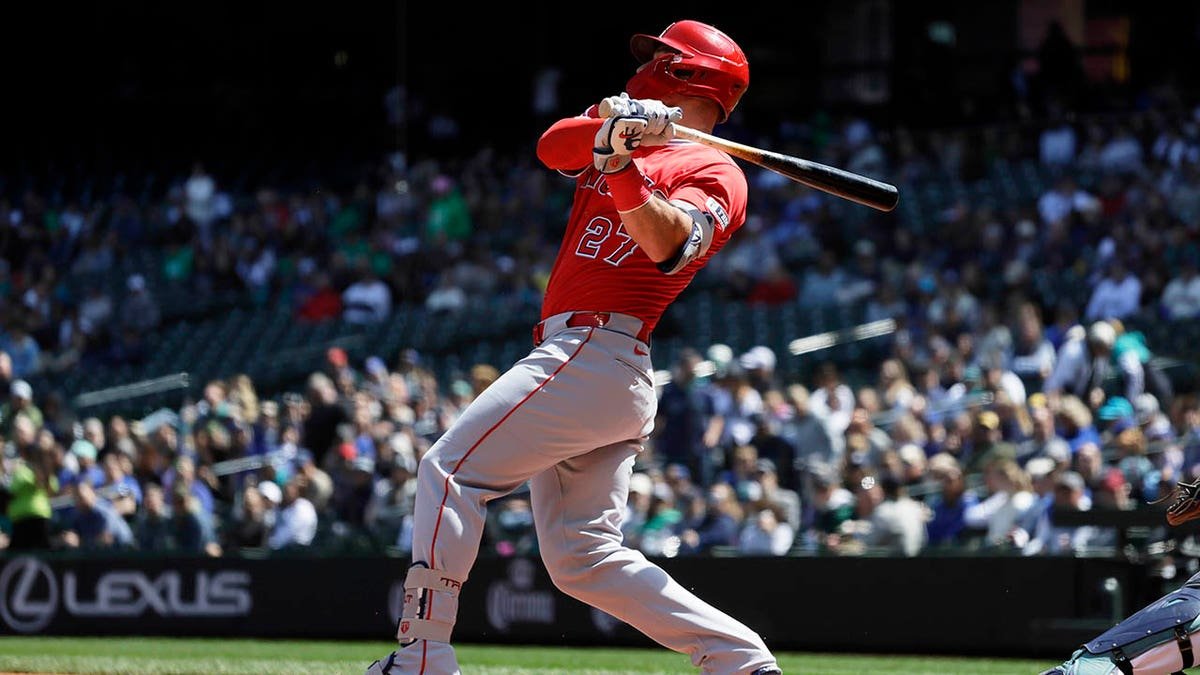 Mike Trout in action