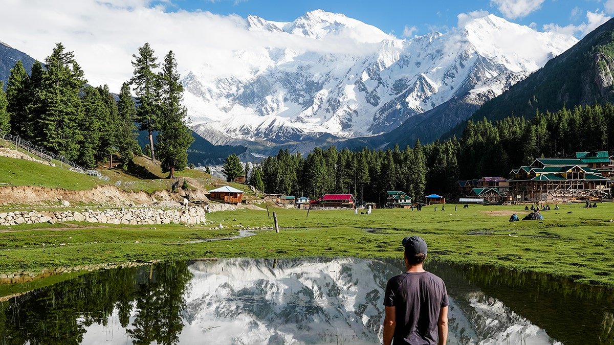 hudson crider looking at pakistan mountain range