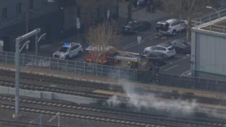 Major delays on Melbourne train lines after fire breaks out on railway line