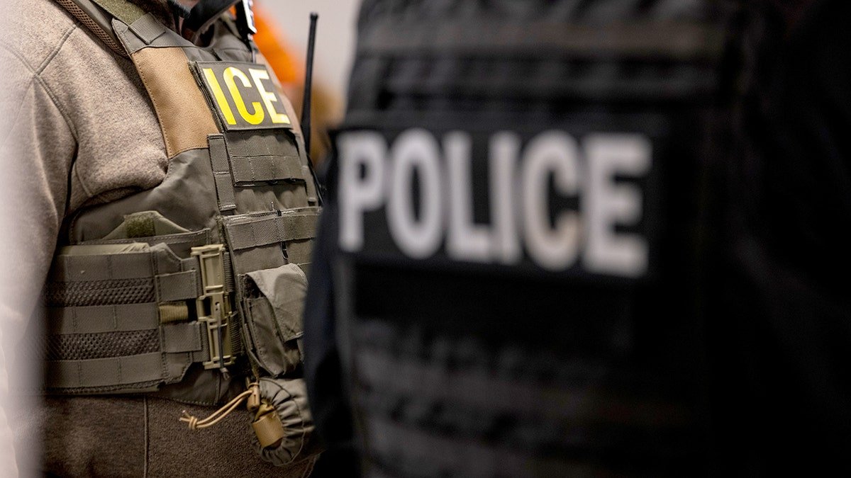 ICE agents in vests