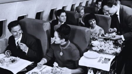 Air travel’s ‘golden age’ featured steak dinners, cocktails and formal attire for sophisticated travelers