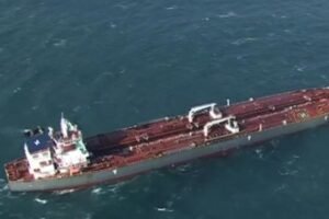 Oil tanker docks at Kwinana port