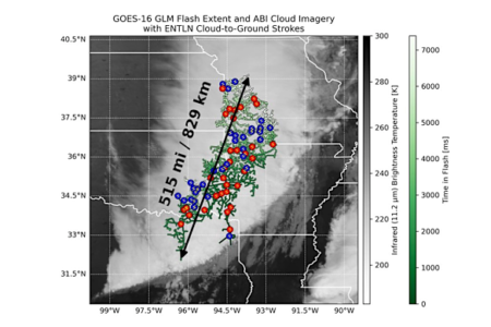 Lightning bolt 829 kilometres long breaks record for biggest ever