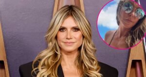 Heidi Klum Rocks Brown Bikini While Soaking Up the Sun on the Beach in Flirty Video