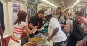 Toronto woman goes viral after hosting free buffet for passengers on the TTC