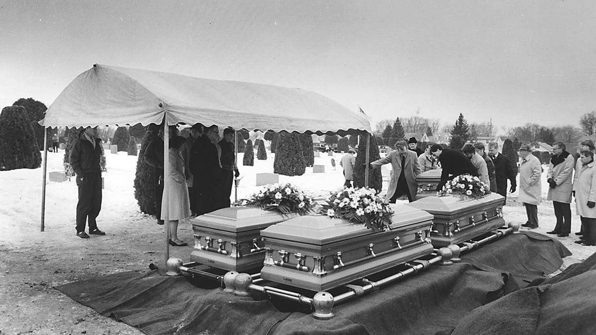 funeral for Bernard, Paulette, Diane and Ricky Brom