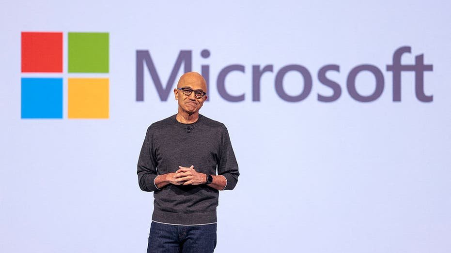 Microsoft CEO Satya Nadella addresses conference