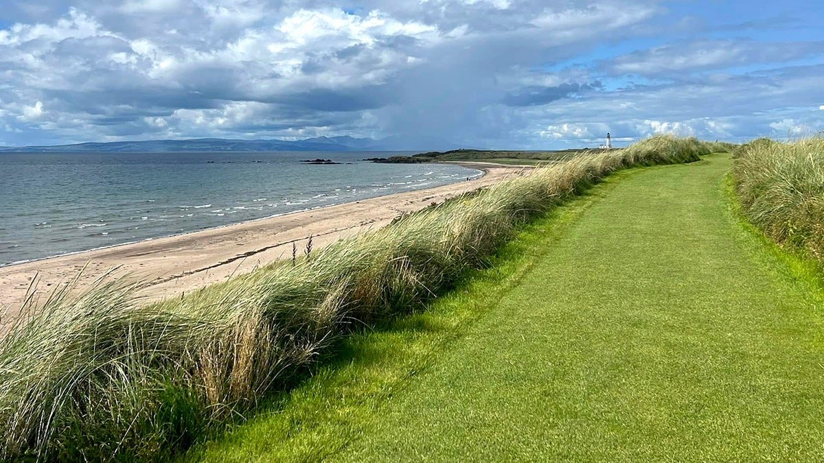 Image of the shoreline at President Trump's Turnberry Golf Course in Scotland