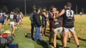 Footy players and spectators brawl at suburban match