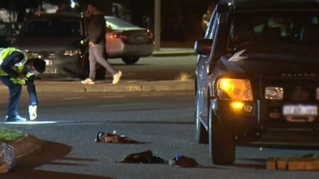 Woman trapped under car after being hit while leaving restaurant