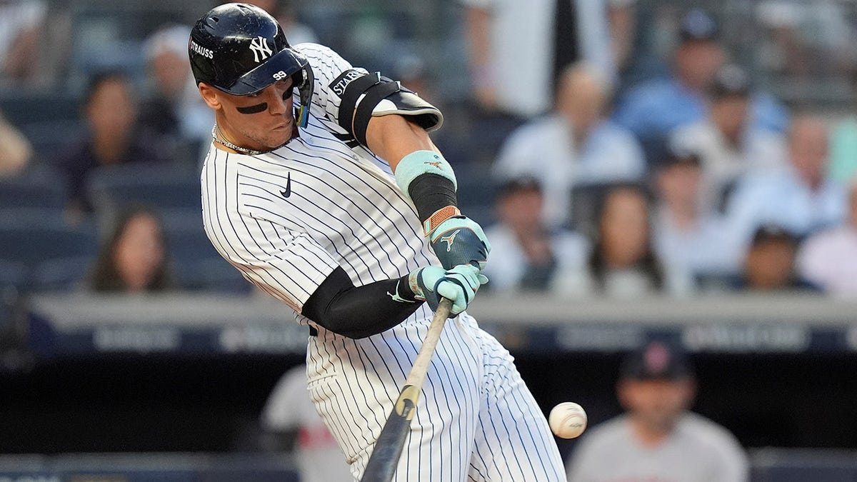 Aaron Judge swings the bat