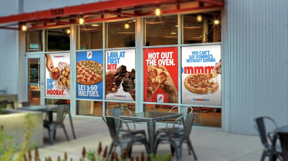 Domino's sign with its new brand design