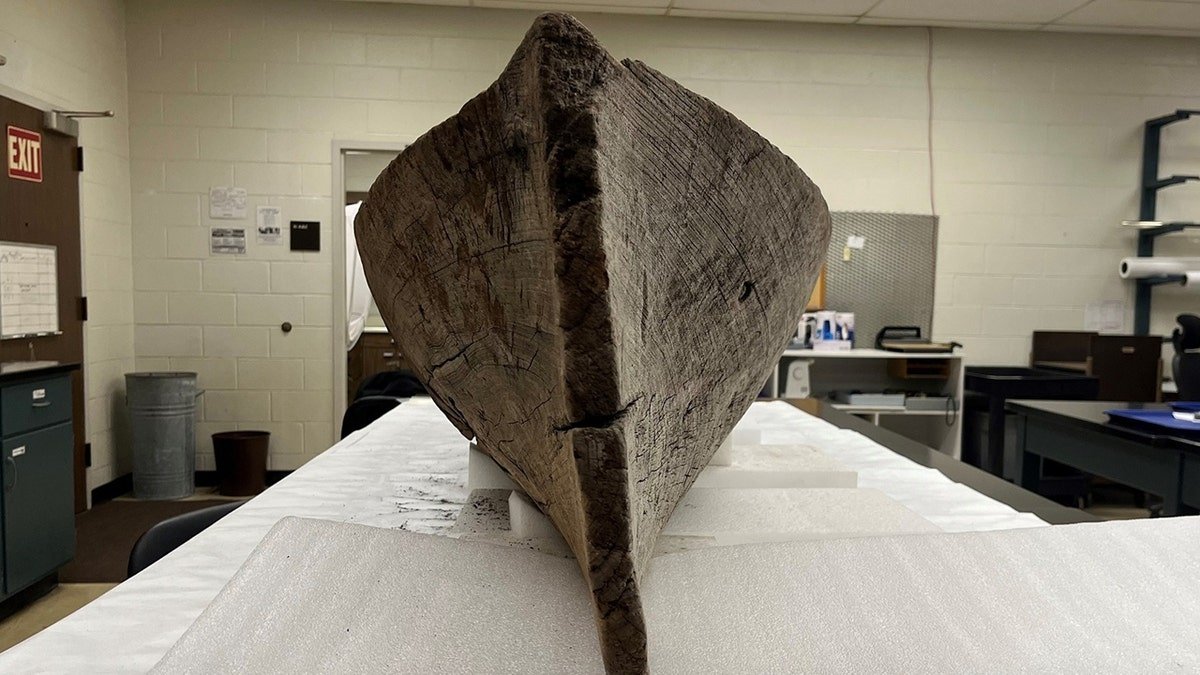 Image of canoe hull on table