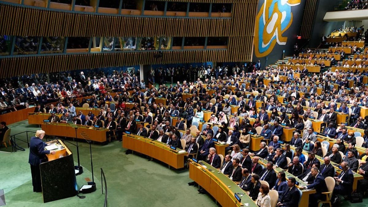 Donald Trump addresses the United Nations