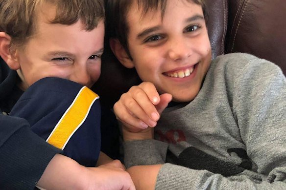 A photo of the two boys when they were younger.