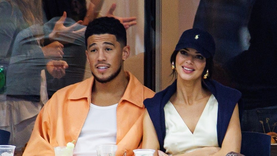 Devin Booker and Kendall Jenner watch U.S. Open