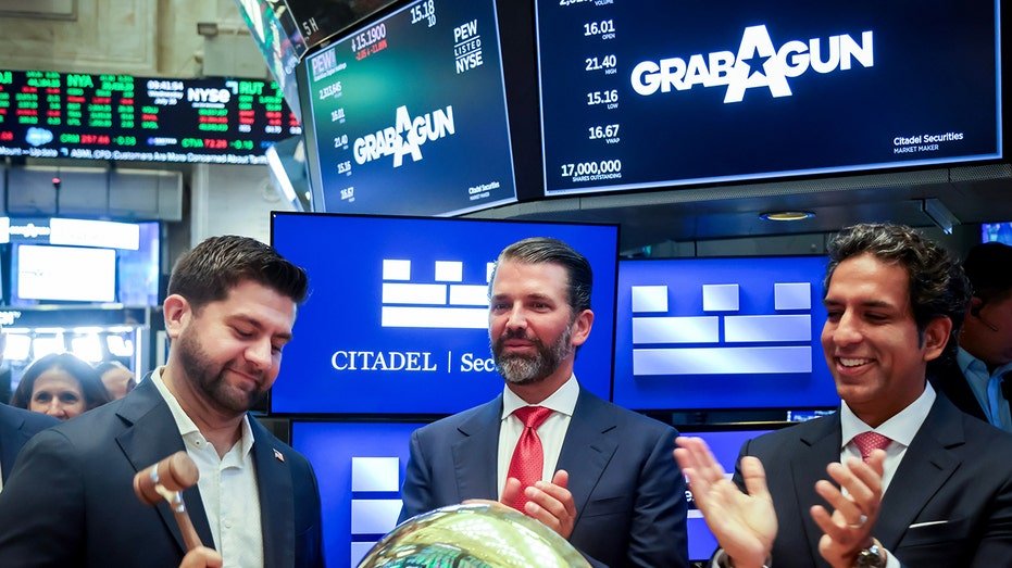 Donald Trump, Jr., Malik Omeed on the NYSE Floor