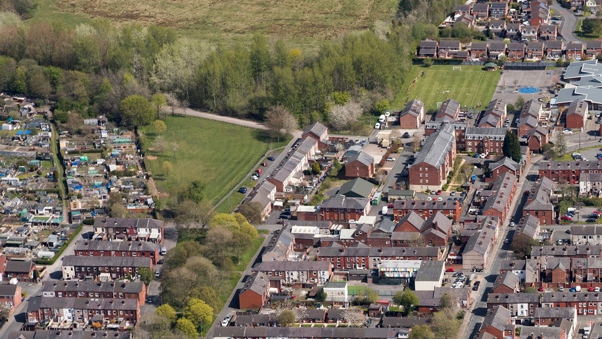 aerial view of greater manchester