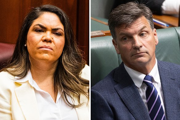 Jacinta Nampijinpa Price publicly backed Angus Taylor’s bid to lead the Liberal Party.