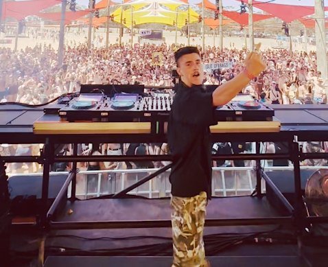 Cooper Smith performing at Beyond the Valley festival in December 2025.