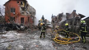 One dead as Russia launches 50 missiles in overnight attacks One dead as Russia launches 50 missiles in overnight attacks