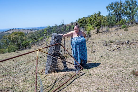 Kathy Pope is suing Gina Rinehart over the state of a 12-kilometre fence that separates their respective farms in the state’s Northern Tablelands.