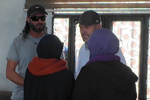 Two of the three men who were at the al-Roj camp on Monday to assist with the repatriation of the women and children.