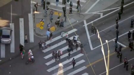 Massive student immigration protest turns violent in downtown LA, dispersal order issued: police