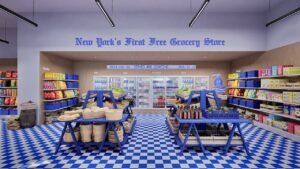 Betting company Polymarket opens NYC’s first free grocery store in downtown Manhattan