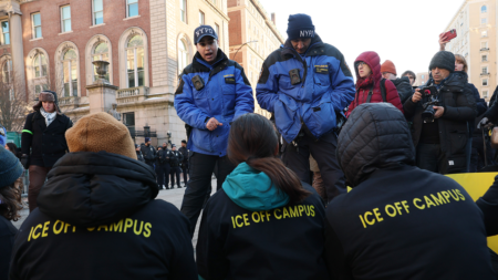 More than a dozen anti-ICE agitators hauled away by NYPD near Columbia University
