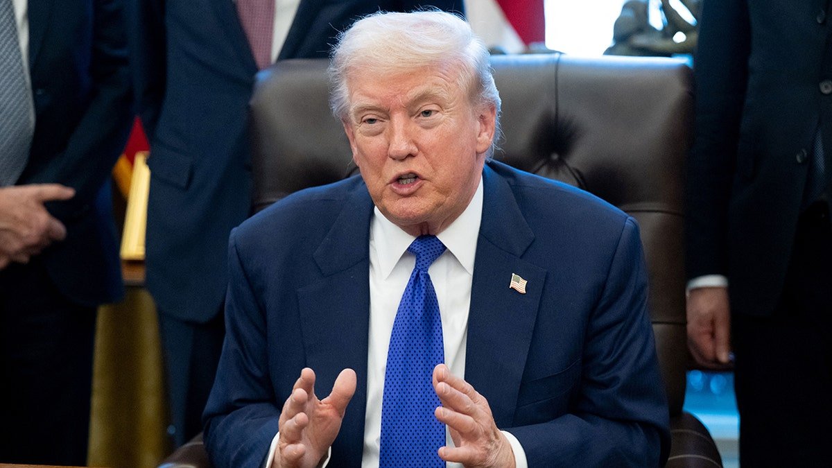 Donald Trump speaks at the White House