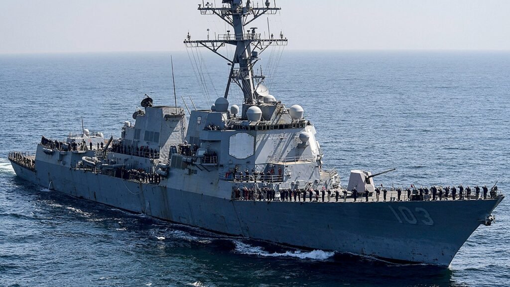 US Navy destroyer, supply ship collide in Caribbean, injuring 2 sailors