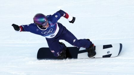 American snowboarder Nathan Pare reacts to disqualification after collision at Milan Cortina Olympics