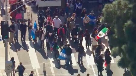 Federal agent attacked and hospitalized during anti-ICE protest in Downtown LA
