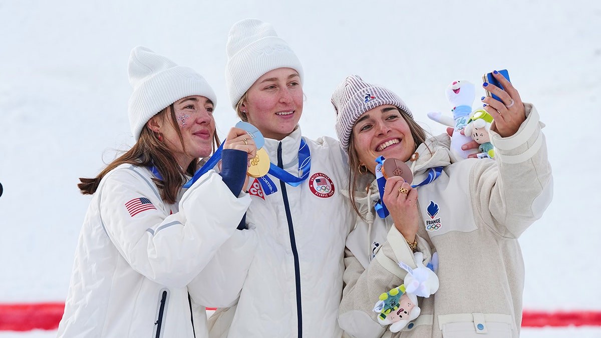 American medalists on the podium