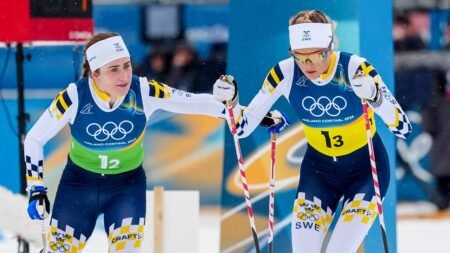 Sweden’s Ebba Andersson makes miraculous recovery to win silver medal after epic wipeout