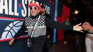Spike Lee wears pro-Palestinian outfit to NBA All-Star Game with Israeli-born player competing