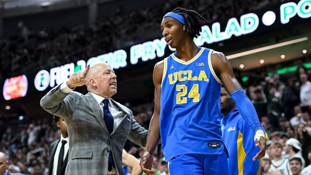UCLA coach ejects own player mid-game after hard foul against Michigan State UCLA coach ejects own player mid-game after hard foul against Michigan State