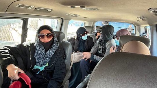 Australian families at the Al Roj refugee camp begin their journey home. 