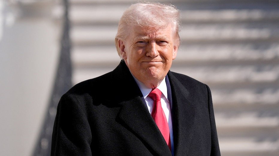 Donald Trump leaves the White House