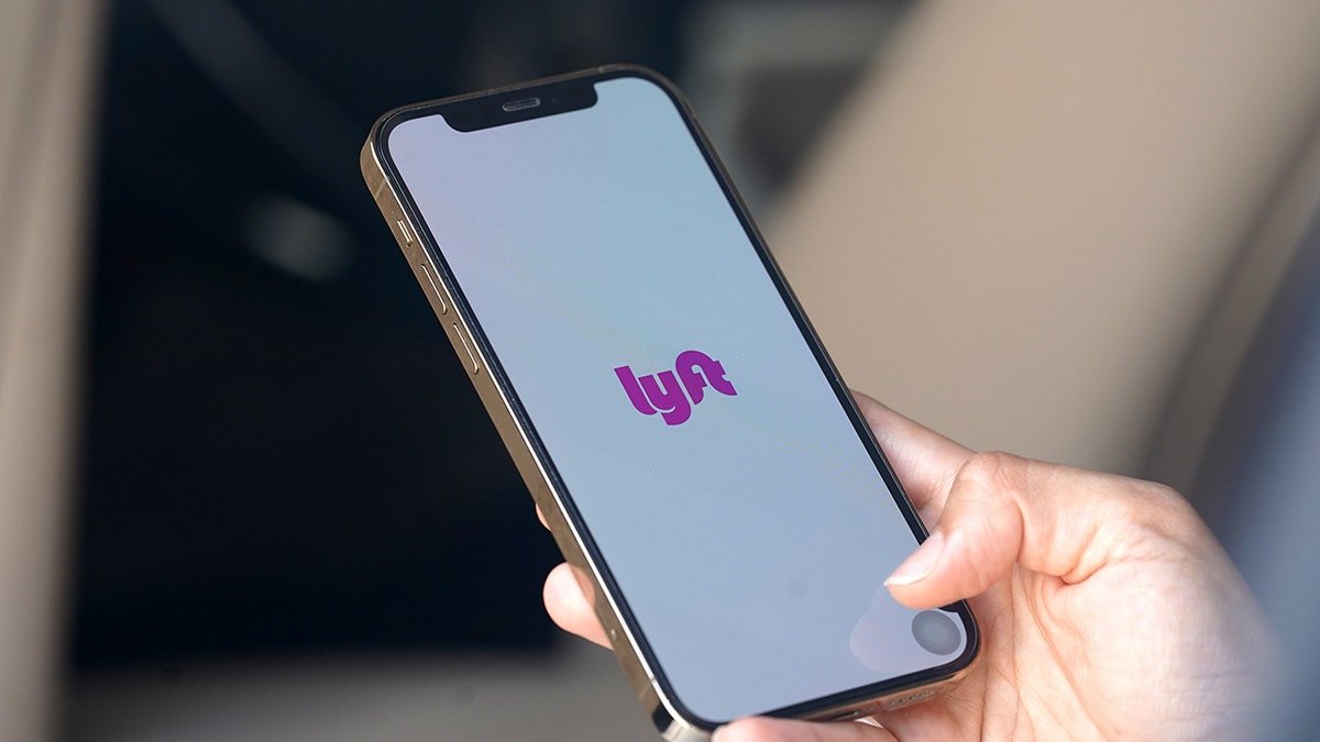 A Lyft app on a phone