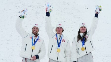 Team USA takes home gold medal in freestyle skiing mixed team aerials at Winter Olympics
